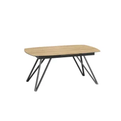 BabyloneTable en céramique extensible avec pieds design en métal noir