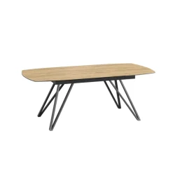 BabyloneTable en céramique extensible avec pieds design en métal noir