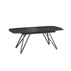 BabyloneTable en céramique extensible avec pieds design en métal noir