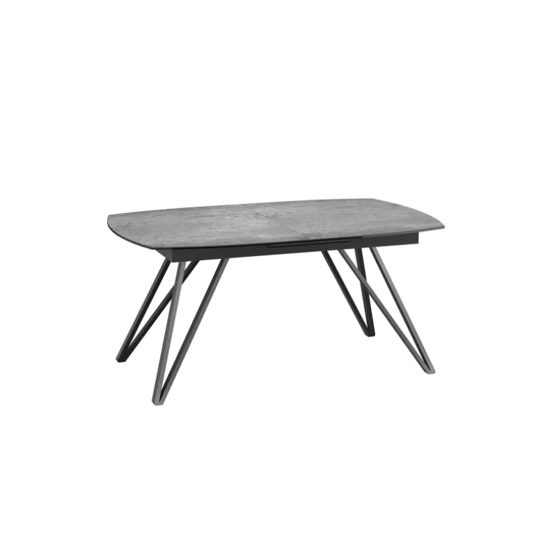 BabyloneTable en céramique extensible avec pieds design en métal noir