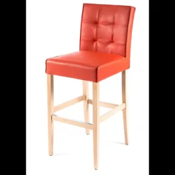 BarCarpe 2 Tabouret de bar matelassé en synthétique et bois