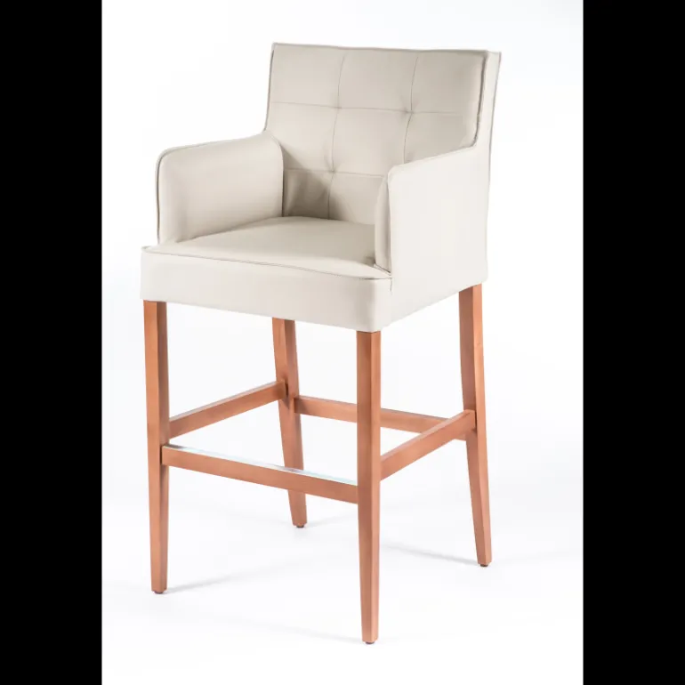 BarDiem 2 Tabouret de bar en synthétique et bois