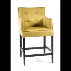 BarDiem 2 Tabouret snack en tissu matelassé avec accoudoirs