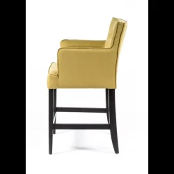 BarDiem 2 Tabouret snack en tissu matelassé avec accoudoirs