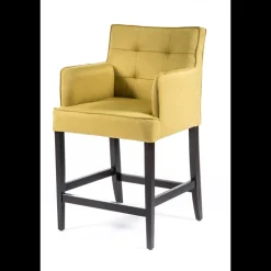 BarDiem 2 Tabouret snack en tissu matelassé avec accoudoirs