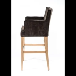 BarDiem Tabouret bar contemporain en tissu et bois