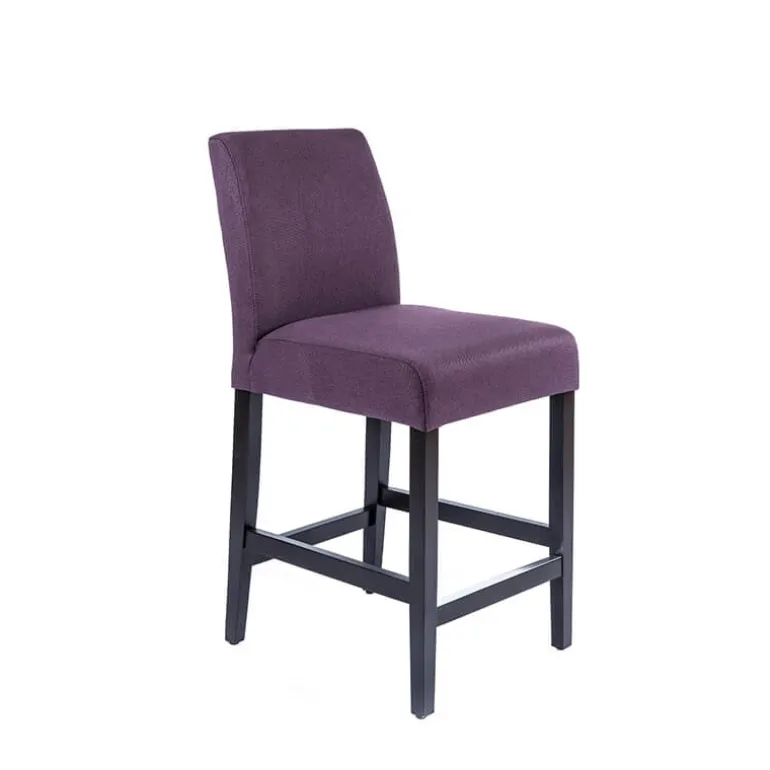 BarFritz Tabouret snack contemporain en tissu et pieds en bois massif