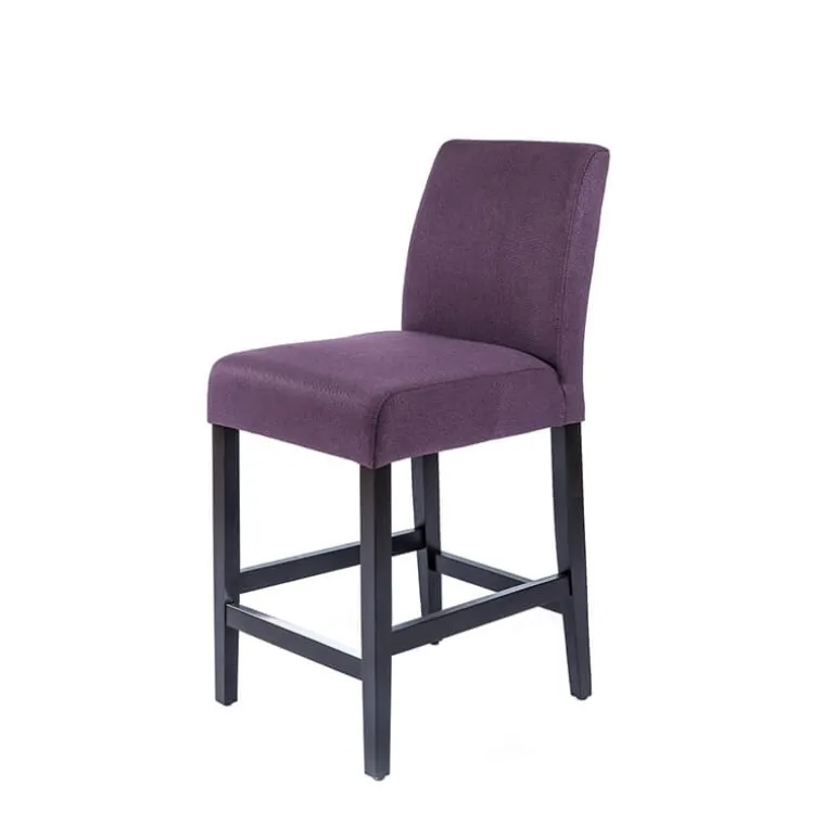 BarFritz Tabouret snack contemporain en tissu et pieds en bois massif