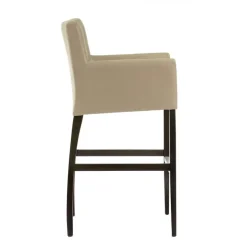 BarMatiz Tabouret de bar avec dossier matelassé et accoudoirs