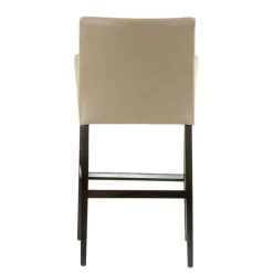 BarMatiz Tabouret de bar avec dossier matelassé et accoudoirs