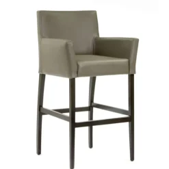 BarMatiz Tabouret de bar avec dossier et accoudoirs en synthétique