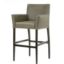 BarMatiz Tabouret de bar avec dossier et accoudoirs en synthétique