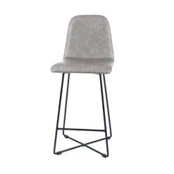 BarPandora diamant Tabouret snack design rembourré avec pieds filaires en métal noir