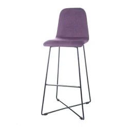 BarPandora Tabouret de bar design en tissu avec pieds filaires en métal