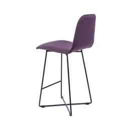 BarPandora Tabouret snack scandinave en tissu avec pieds filaires en métal noir