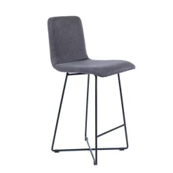 BarPlaza Tabouret hauteur 65 cm scandinave en tissu avec pieds filaires en métal
