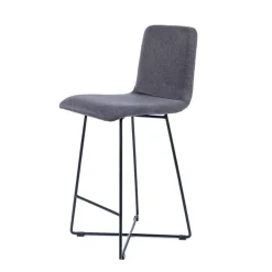 BarPlaza Tabouret hauteur 65 cm scandinave en tissu avec pieds filaires en métal