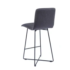 BarPlaza Tabouret hauteur 65 cm scandinave en tissu avec pieds filaires en métal