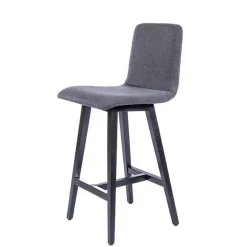 BarPlaza Tabouret snack style scandinave en tissu et pieds bois