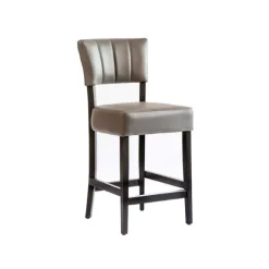 BarSteffi 2 Tabouret snack matelassé en bois et synthétique