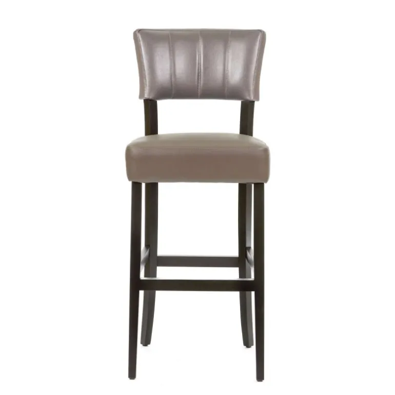 BarSteffi 2 Tabouret snack matelassé en bois et synthétique