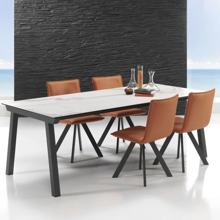 Benidorm Moblibérica® Table moderne extensible en céramique
