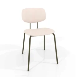 Bistro Chaise inspiration vintage en simili avec pieds en métal