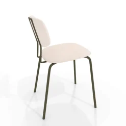 Bistro Chaise inspiration vintage en simili avec pieds en métal