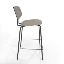 Bistro Tabouret snack inspiration vintage en simili et pieds en métal