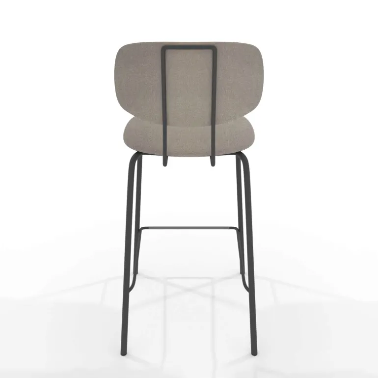 Bistro Tabouret snack inspiration vintage en simili et pieds en métal