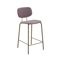 Bistro Tabouret snack rétro en tissu et pieds en métal