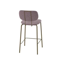 Bistro Tabouret snack rétro en tissu et pieds en métal