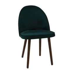 Bistrot Chaise cosy en tissu avec pieds en bois