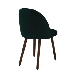 Bistrot Chaise cosy en tissu avec pieds en bois