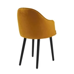 Bistrot Fauteuil confortable en tissu et pieds bois