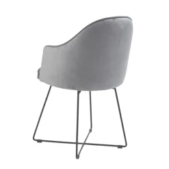 Bistrot Fauteuil design en tissu et pieds métal