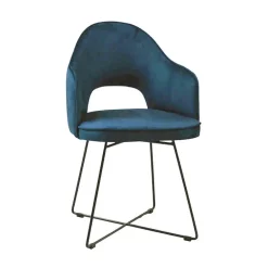 Bistrot Fauteuil design en tissu avec dossier ajouré