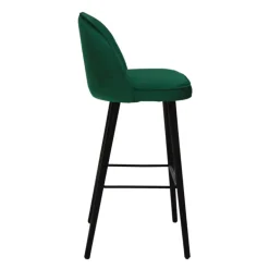 Bistrot Tabouret de bar en tissu avec pieds en bois