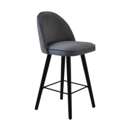 Bistrot Tabouret snack confortable en tissu avec pieds en bois