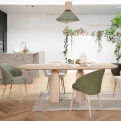 Blossom Mobitec® Table design en bois avec bords arrondis