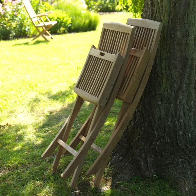 BodiniChaise de jardin pliante en teck massif