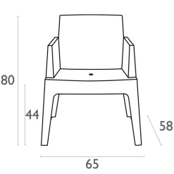 Box Fauteuil de terrasse moderne en polypropylène