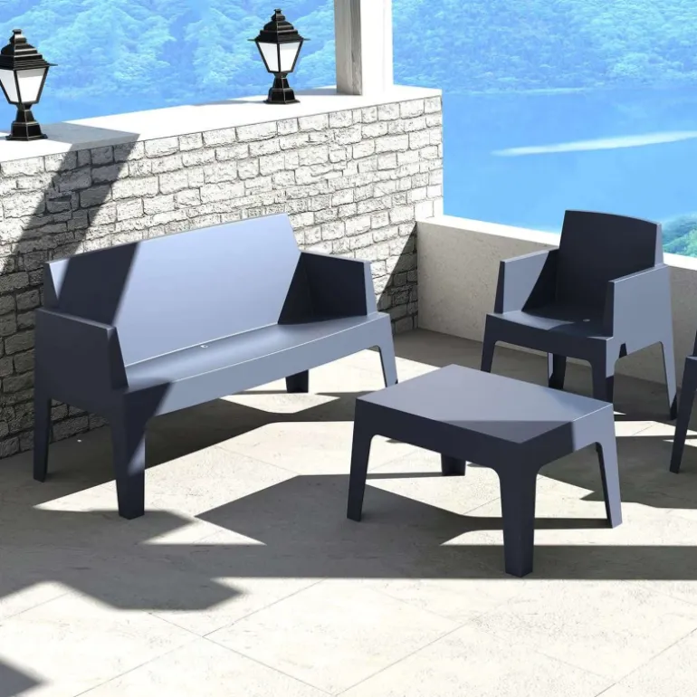 Box Sofa Banquette de jardin en polypropylène