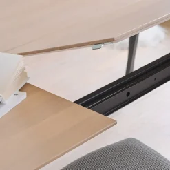 Brest Mobitec® Table en bois massif extensible avec pieds en métal forme épingle