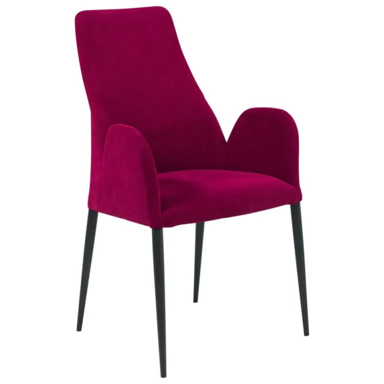 Bridge Mathilde Fauteuil de salle à manger en tissu et métal