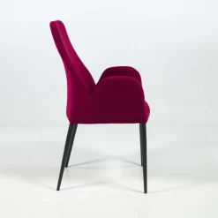 Bridge Mathilde Fauteuil de salle à manger en tissu et métal