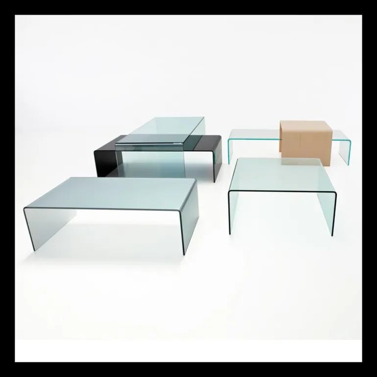 Bridge Sovet® Table basse moderne carrée en verre