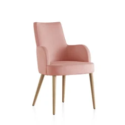 Brisa Bridge Fauteuil confortable en tissu et pieds bois