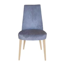 Brisa Chaise confortable en tissu pieds bois