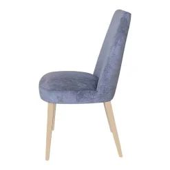 Brisa Chaise confortable en tissu pieds bois